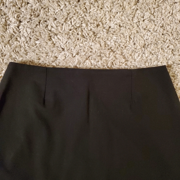 VOTRE NOM | Vintage Black Pencil Wool Blend Mini Skirt (Size 8 / 10) - Picture 2 of 8